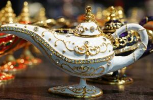 White Genie Lamp for Pantomime In Kent guide for 2025/6