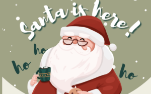 Santa's grotto graphic for Santa's Grotto's in Kent guide for 2025
